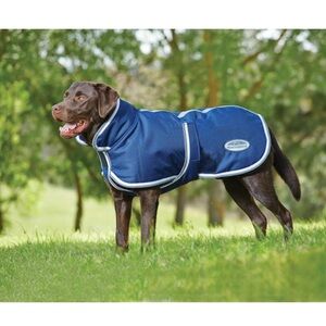 Weatherbeeta comfitec Parka 1200D Deluxe medium  Dog Coat Navy/White 20" 50cm